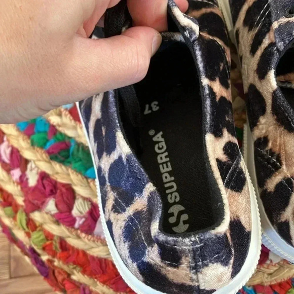 NWOT Superga animal print velvet sneakers  37 - Picture 8 of 8